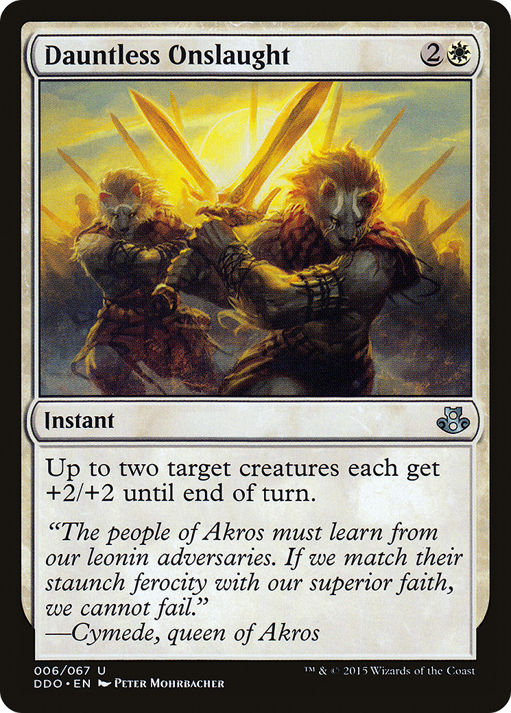 Dauntless Onslaught (DDO-006) - Duel Decks: Elspeth vs. Kiora - Premium MTG Single from Wizards of the Coast - Just $0.08! Shop now at Game Crave Tournament Store