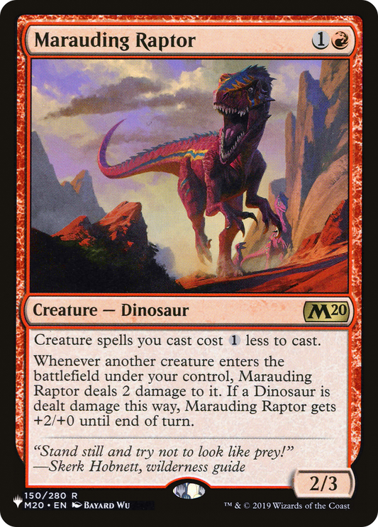 Marauding Raptor (PLIST-145) - The List - Premium MTG Single from Wizards of the Coast - Just $0.21! Shop now at Game Crave Tournament Store