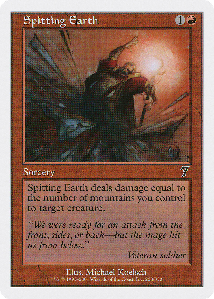 Spitting Earth (7ED-220) - Seventh Edition - Premium MTG Single from Wizards of the Coast - Just $0.08! Shop now at Game Crave Tournament Store
