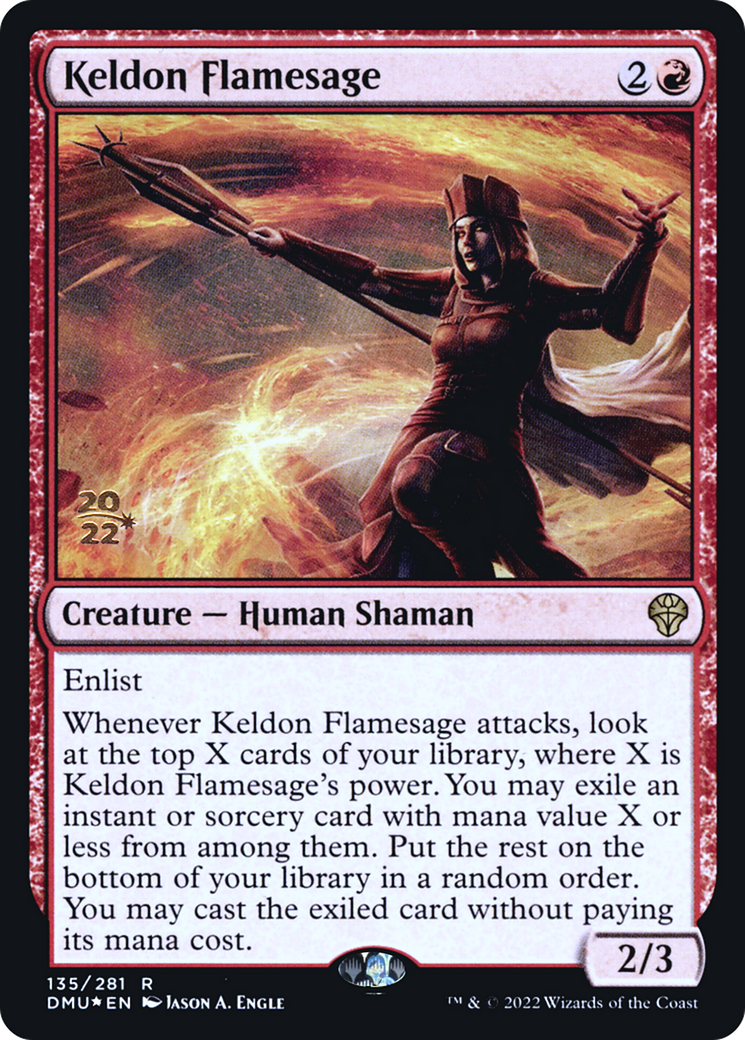 Keldon Flamesage (PDMU-135S) - Dominaria United Promos Foil - Premium MTG Single from Wizards of the Coast - Just $0.12! Shop now at Game Crave Tournament Store