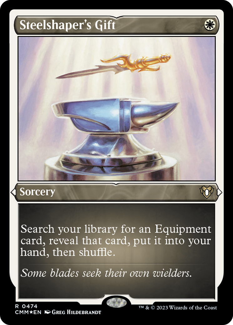 Steelshaper's Gift (CMM-474) - Commander Masters Etched Foil - Premium MTG Single from Wizards of the Coast - Just $2.18! Shop now at Game Crave Tournament Store