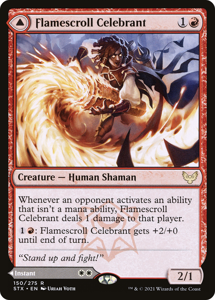 Flamescroll Celebrant // Revel in Silence (STX-150) - Strixhaven: School of Mages - Premium MTG Single from Wizards of the Coast - Just $0.08! Shop now at Game Crave Tournament Store