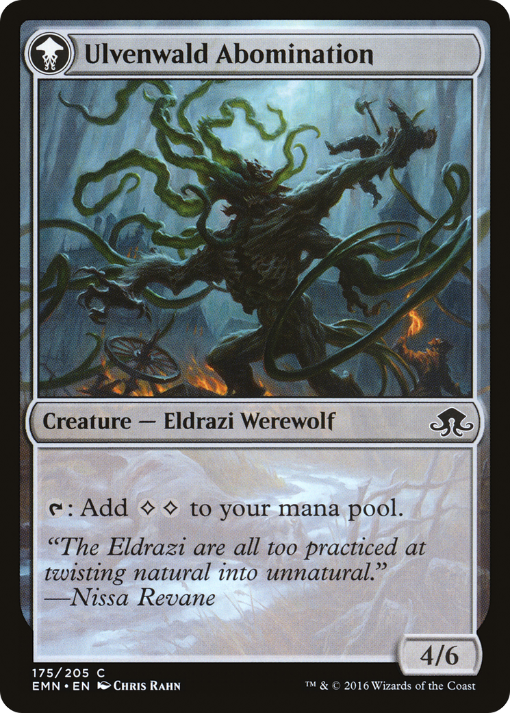 Ulvenwald Captive // Ulvenwald Abomination (EMN-175) - Eldritch Moon: (mooneldrazidfc) Foil - Premium MTG Single from Wizards of the Coast - Just $0.26! Shop now at Game Crave Tournament Store
