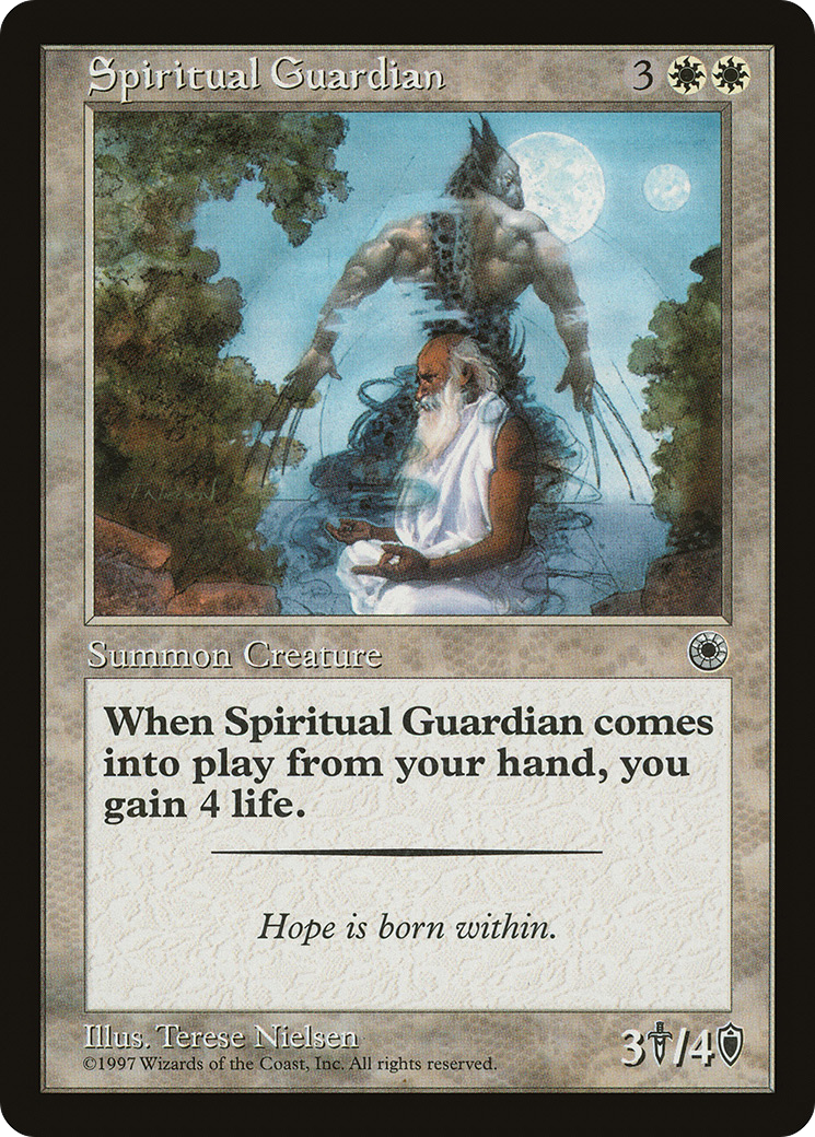 Spiritual Guardian (POR-027) - Portal - Premium MTG Single from Wizards of the Coast - Just $0.71! Shop now at Game Crave Tournament Store