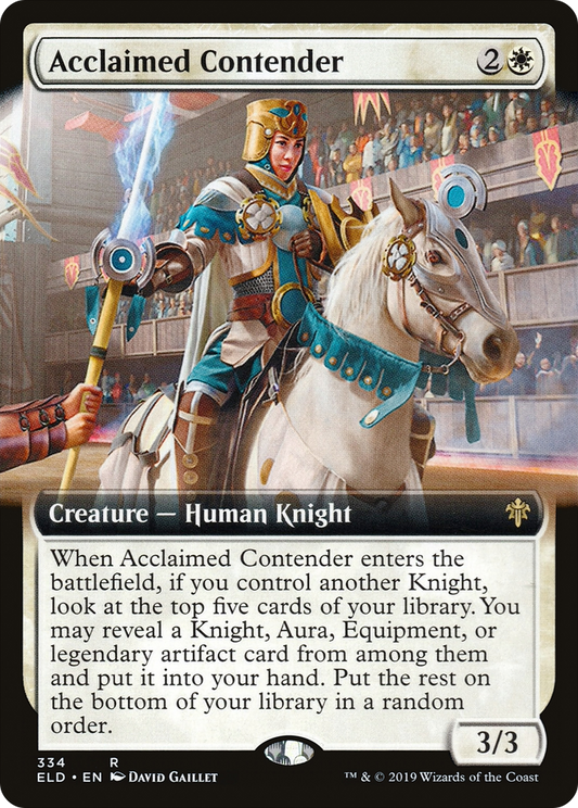 Acclaimed Contender (ELD-334) - Throne of Eldraine: (Extended Art) - Premium MTG Single from Wizards of the Coast - Just $0.19! Shop now at Game Crave Tournament Store