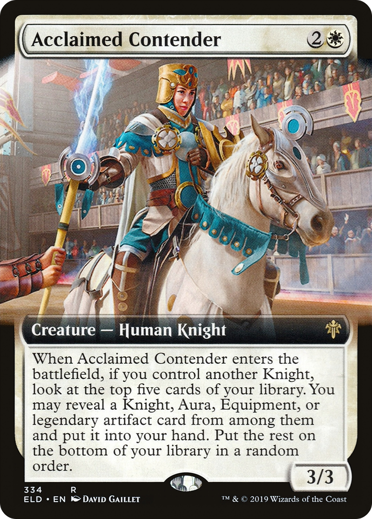 Acclaimed Contender (ELD-334) - Throne of Eldraine: (Extended Art) Foil - Premium MTG Single from Wizards of the Coast - Just $0.49! Shop now at Game Crave Tournament Store