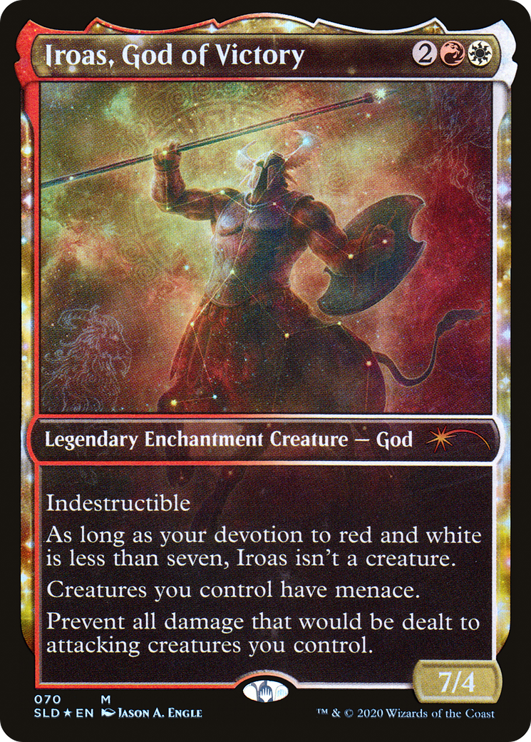 Iroas, God of Victory (SLD-070) - Secret Lair Drop: (nyxtouched, Showcase) Foil - Premium MTG Single from Wizards of the Coast - Just $8.71! Shop now at Game Crave Tournament Store