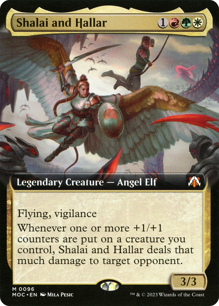 Shalai and Hallar (MOC-096) - March of the Machine Commander: (Extended Art) Foil - Premium MTG Single from Wizards of the Coast - Just $3.38! Shop now at Game Crave Tournament Store