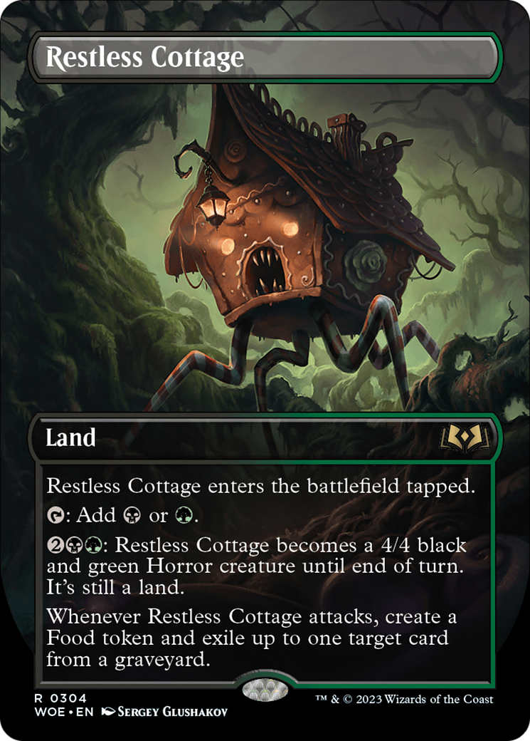 Restless Cottage (WOE-304) - Wilds of Eldraine (Borderless) - Premium MTG Single from Wizards of the Coast - Just $0.71! Shop now at Game Crave Tournament Store