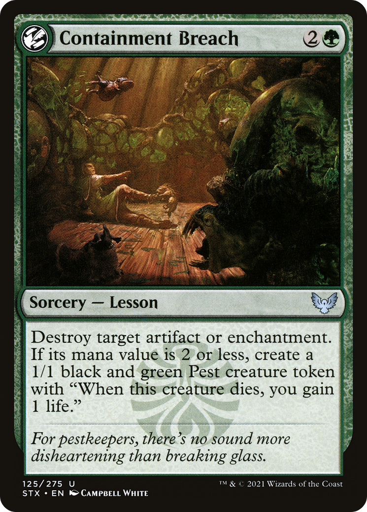 Containment Breach (STX-125) - Strixhaven: School of Mages: (lesson) Foil - Premium MTG Single from Wizards of the Coast - Just $0.08! Shop now at Game Crave Tournament Store