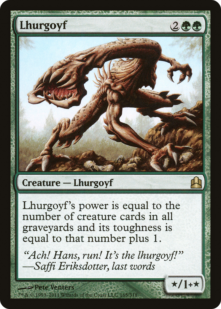 Lhurgoyf (CMD-165) - Commander 2011 - Premium MTG Single from Wizards of the Coast - Just $0.08! Shop now at Game Crave Tournament Store