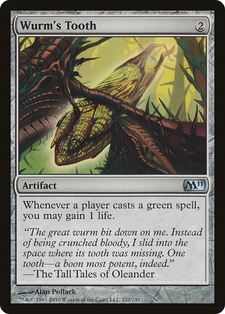 Wurm's Tooth (M11-222) - Magic 2011 Foil - Premium MTG Single from Wizards of the Coast - Just $0.25! Shop now at Game Crave Tournament Store