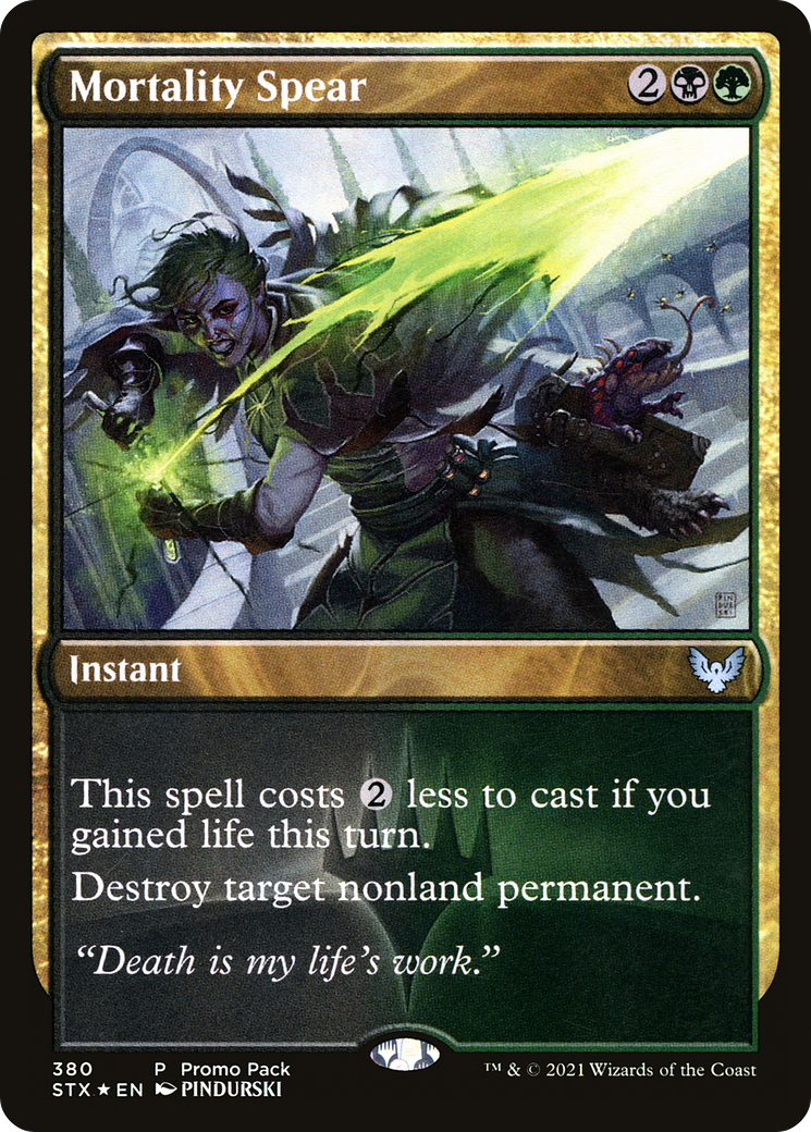 Mortality Spear (STX-380) - Strixhaven: School of Mages - Premium MTG Single from Wizards of the Coast - Just $0.11! Shop now at Game Crave Tournament Store
