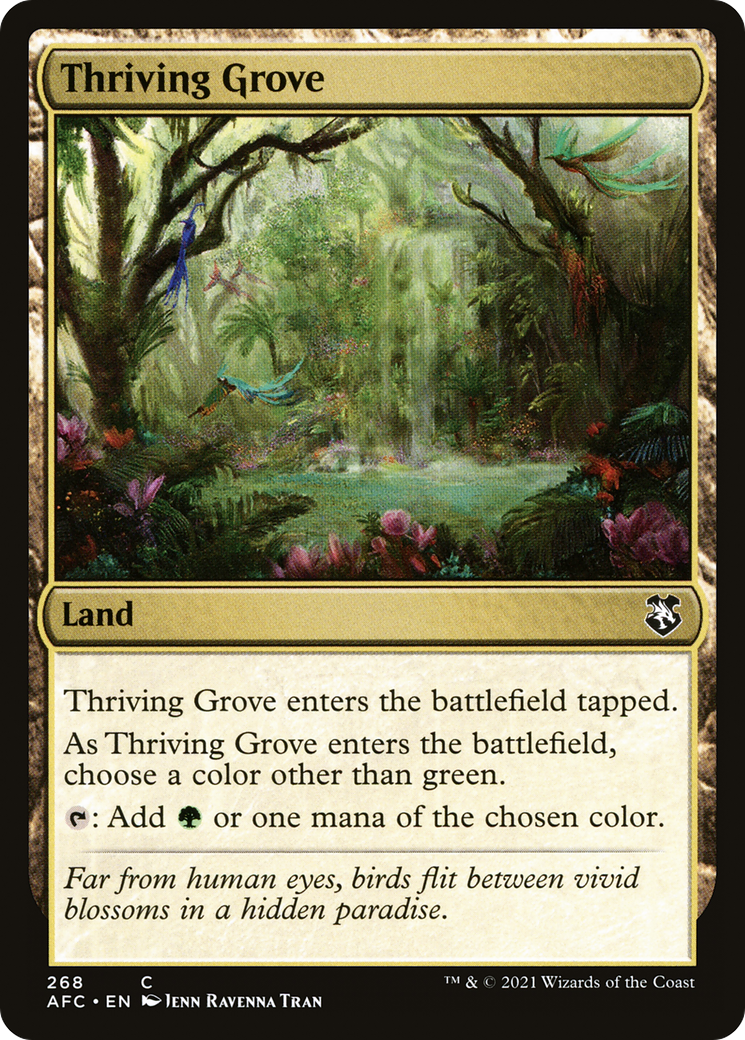 Thriving Grove (AFC-268) - Forgotten Realms Commander - Premium MTG Single from Wizards of the Coast - Just $0.08! Shop now at Game Crave Tournament Store