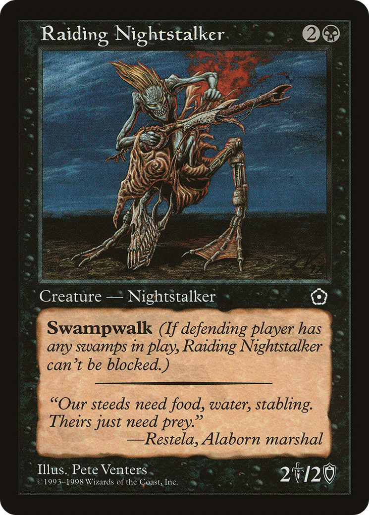 Raiding Nightstalker (P02-084) - Portal Second Age - Premium MTG Single from Wizards of the Coast - Just $0.08! Shop now at Game Crave Tournament Store