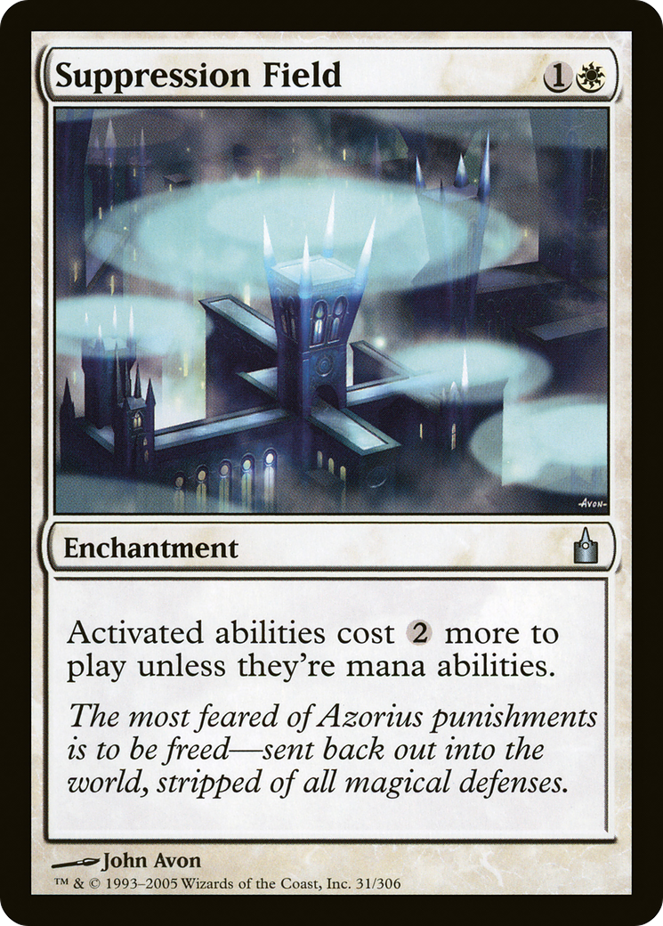 Suppression Field (RAV-031) - Ravnica: City of Guilds Foil - Premium MTG Single from Wizards of the Coast - Just $2.47! Shop now at Game Crave Tournament Store
