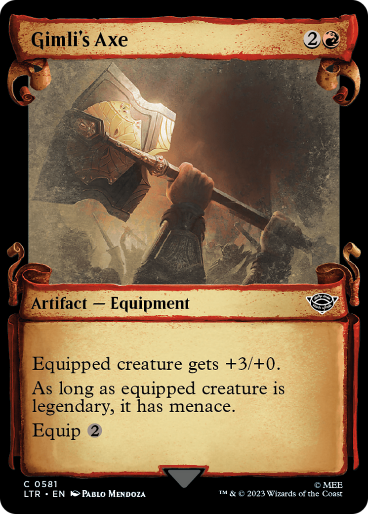 Gimli's Axe (LTR-581) - The Lord of the Rings: Tales of Middle-earth: (Showcase) Foil - Premium MTG Single from Wizards of the Coast - Just $0.08! Shop now at Game Crave Tournament Store