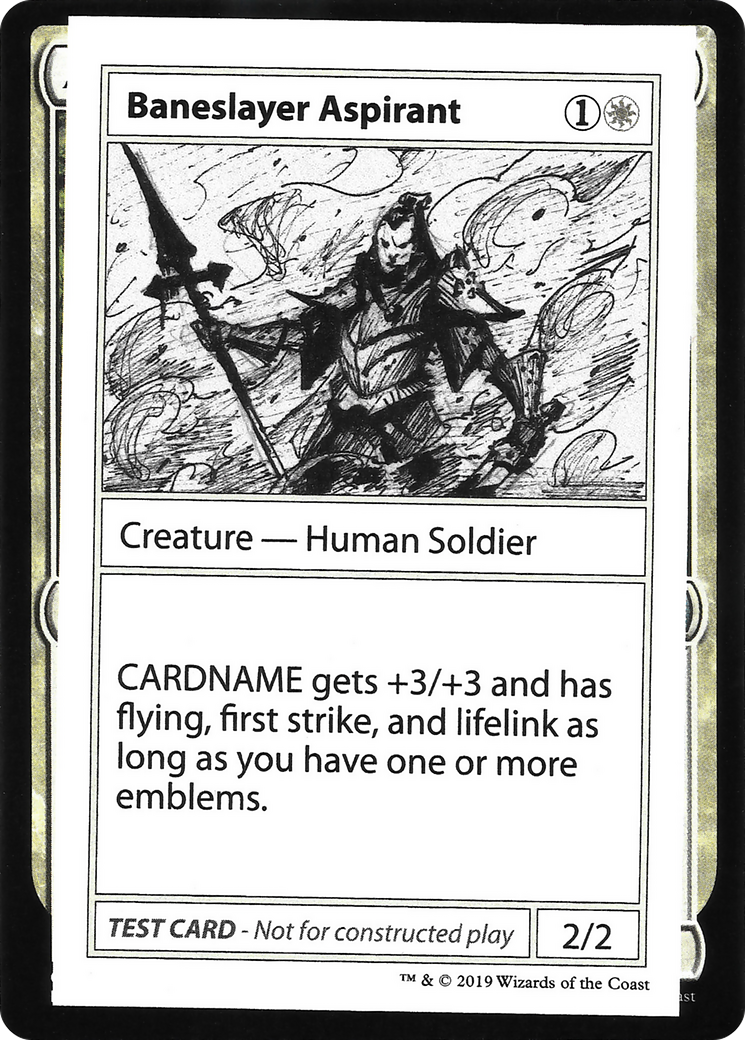 Baneslayer Aspirant (CMB2-003) - Mystery Booster Playtest Cards 2021 - Premium MTG Single from Wizards of the Coast - Just $0.25! Shop now at Game Crave Tournament Store