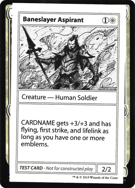 Baneslayer Aspirant (CMB2-003) - Mystery Booster Playtest Cards 2021 - Premium MTG Single from Wizards of the Coast - Just $0.25! Shop now at Game Crave Tournament Store