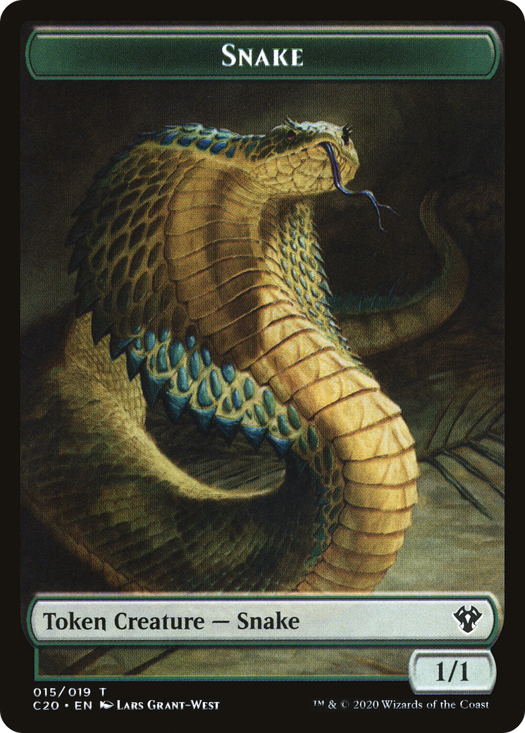 Snake (TC20-015) - Commander 2020 Tokens - Premium MTG Single from Wizards of the Coast - Just $0! Shop now at Game Crave Tournament Store