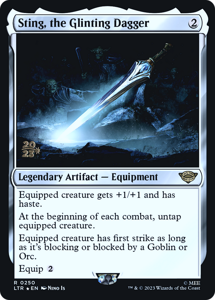 Sting, the Glinting Dagger (PLTR-250S) - Tales of Middle-earth Promos Foil - Premium MTG Single from Wizards of the Coast - Just $2.44! Shop now at Game Crave Tournament Store