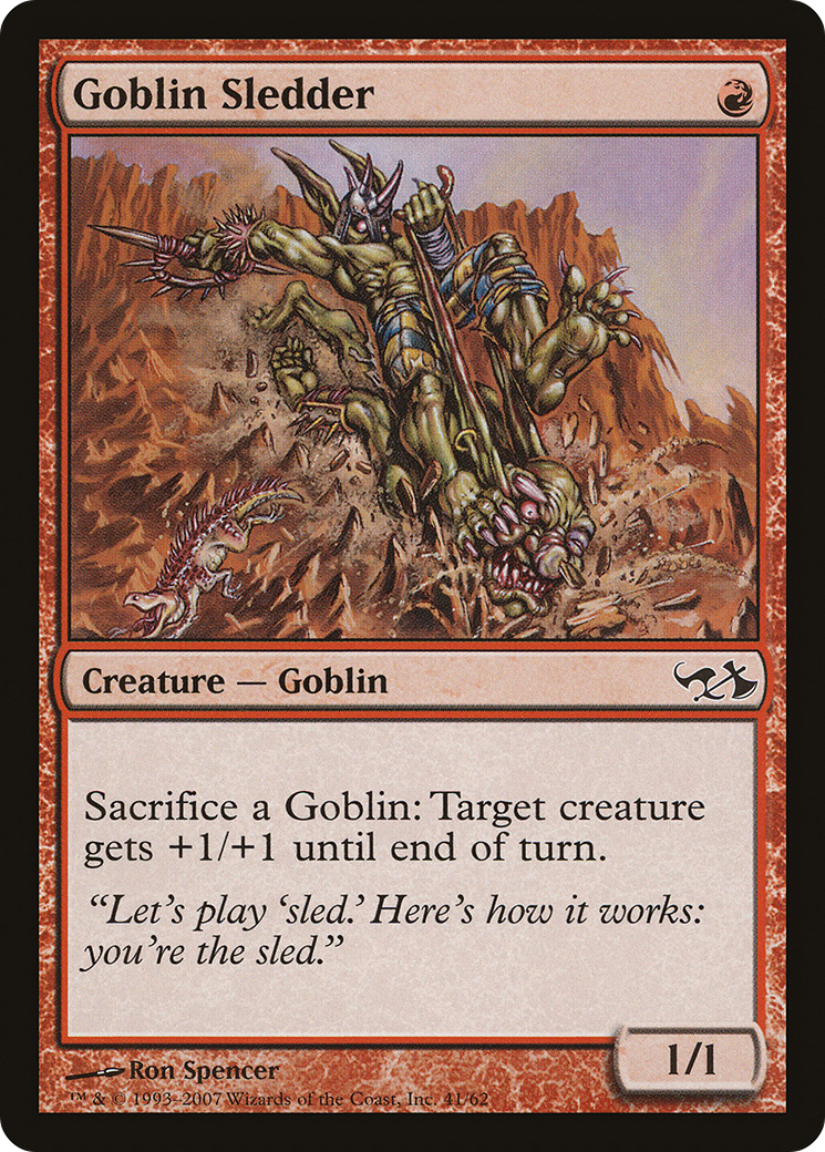Goblin Sledder (DD1-041) - Duel Decks: Elves vs. Goblins - Premium MTG Single from Wizards of the Coast - Just $0.49! Shop now at Game Crave Tournament Store