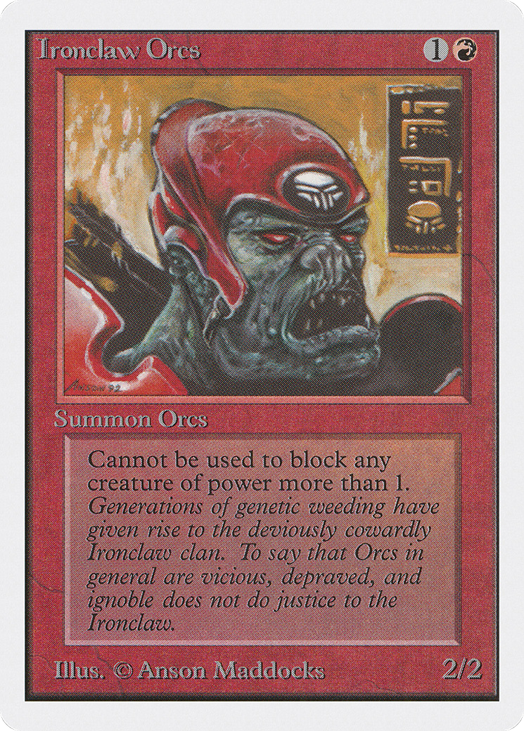 Ironclaw Orcs (2ED-160) - Unlimited Edition - Premium MTG Single from Wizards of the Coast - Just $0.21! Shop now at Game Crave Tournament Store