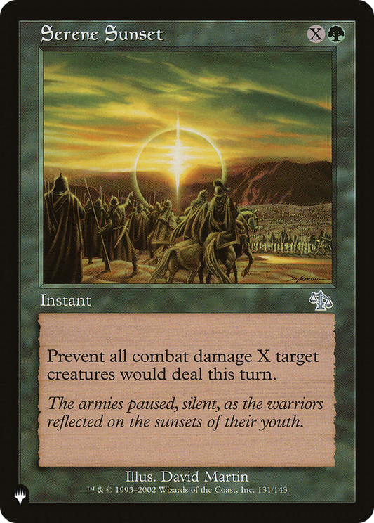 Serene Sunset (PLIST-551) - The List - Premium MTG Single from Wizards of the Coast - Just $0.08! Shop now at Game Crave Tournament Store