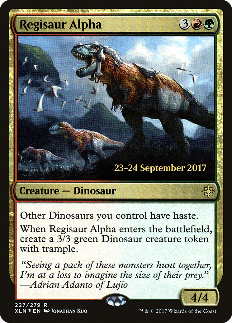 Regisaur Alpha (PXLN-227S) - Ixalan Promos Foil - Premium MTG Single from Wizards of the Coast - Just $1.97! Shop now at Game Crave Tournament Store