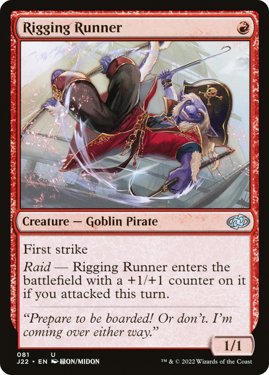 Rigging Runner (J22-081) - Jumpstart 2022 - Premium MTG Single from Wizards of the Coast - Just $0.08! Shop now at Game Crave Tournament Store