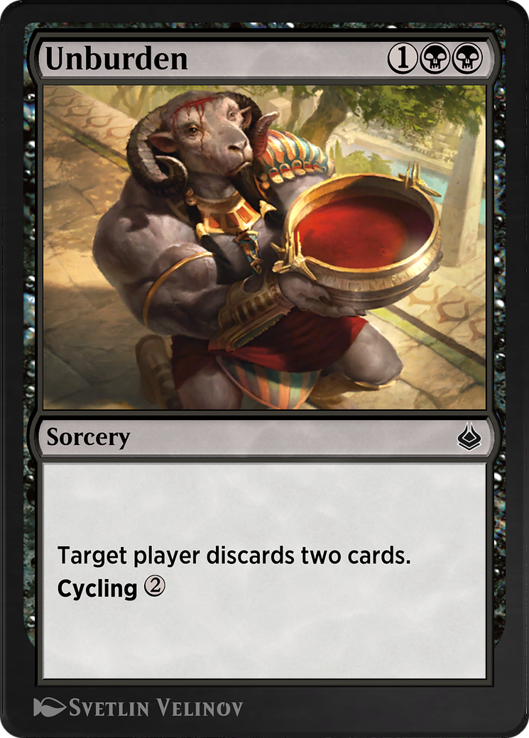 Unburden (AKR-131) - Amonkhet Remastered - Premium MTG Single from Wizards of the Coast - Just $0! Shop now at Game Crave Tournament Store