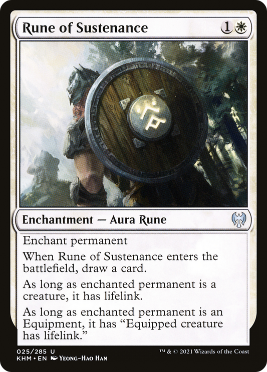 Rune of Sustenance (KHM-025) - Kaldheim Foil - Premium MTG Single from Wizards of the Coast - Just $0.08! Shop now at Game Crave Tournament Store