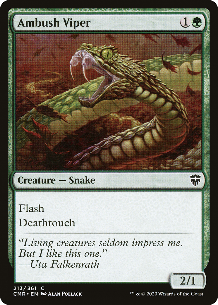 Ambush Viper (CMR-213) - Commander Legends - Premium MTG Single from Wizards of the Coast - Just $0.08! Shop now at Game Crave Tournament Store