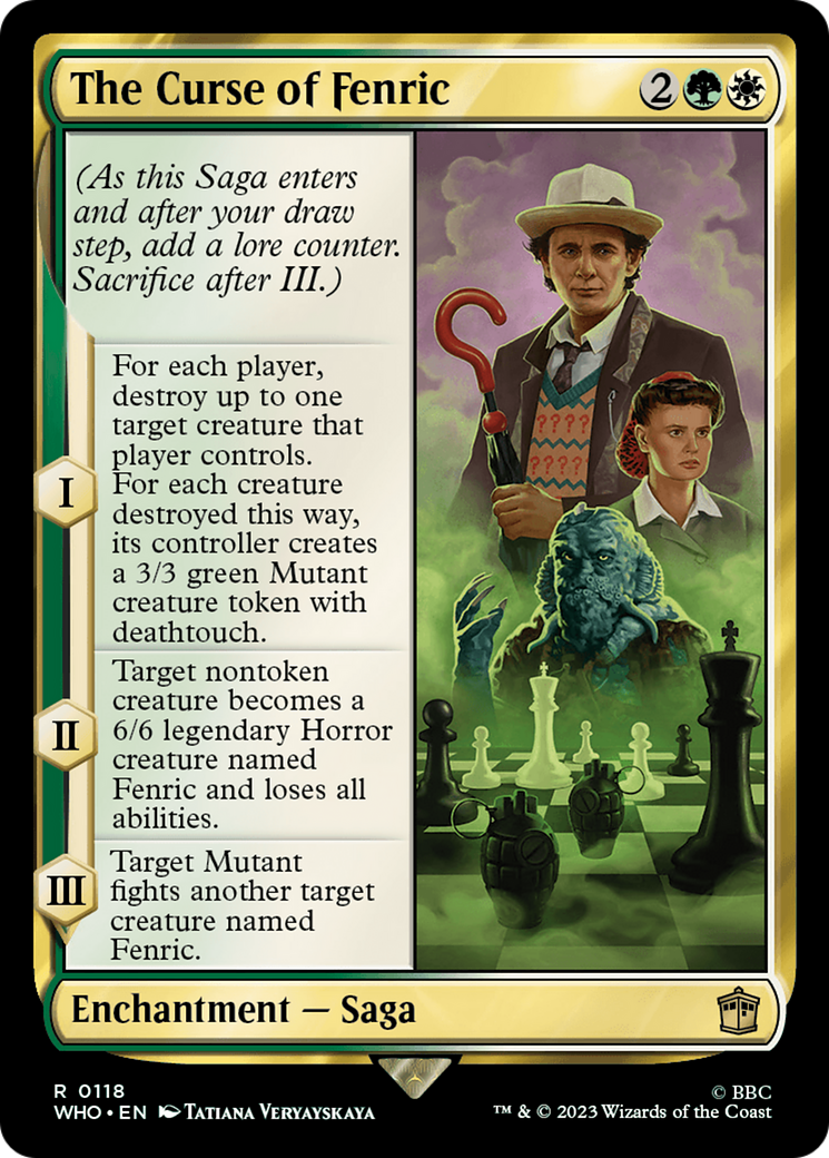 The Curse of Fenric (WHO-118) - Doctor Who - Premium MTG Single from Wizards of the Coast - Just $0.08! Shop now at Game Crave Tournament Store