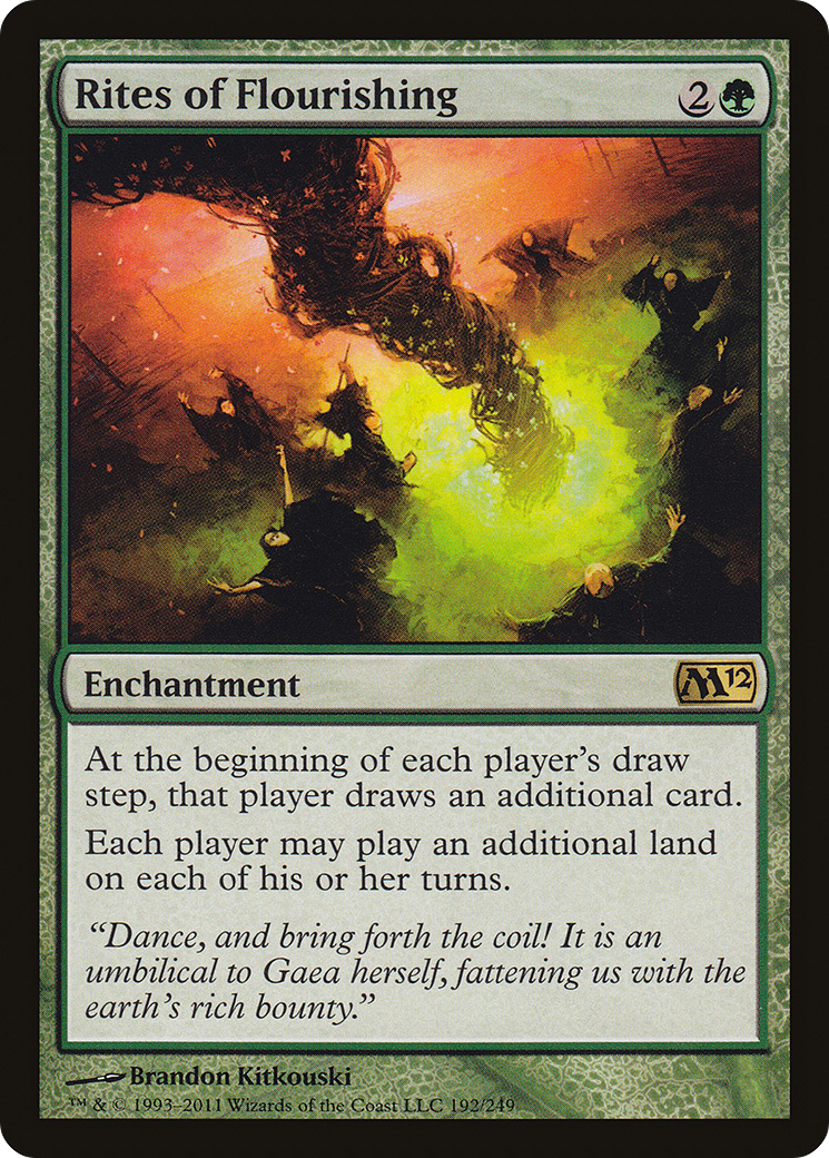 Rites of Flourishing (M12-192) - Magic 2012 Foil - Premium MTG Single from Wizards of the Coast - Just $1.52! Shop now at Game Crave Tournament Store