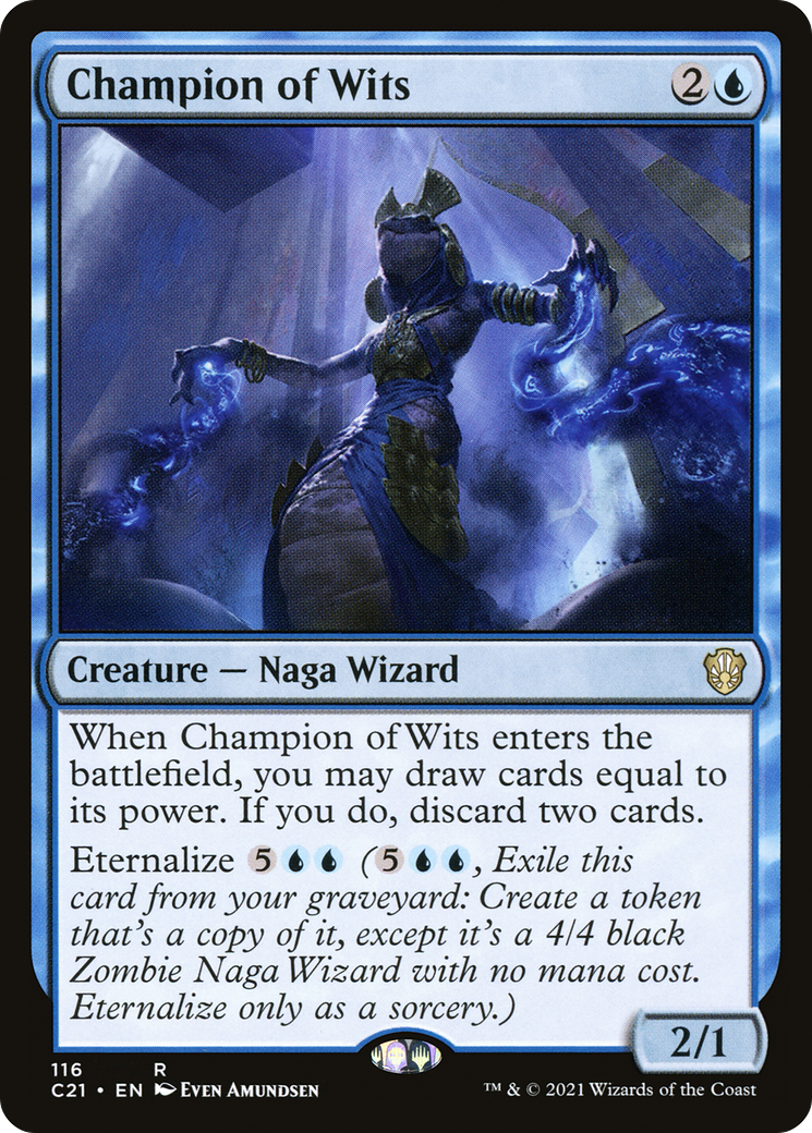 Champion of Wits (C21-116) - Commander 2021 - Premium MTG Single from Wizards of the Coast - Just $0.08! Shop now at Game Crave Tournament Store