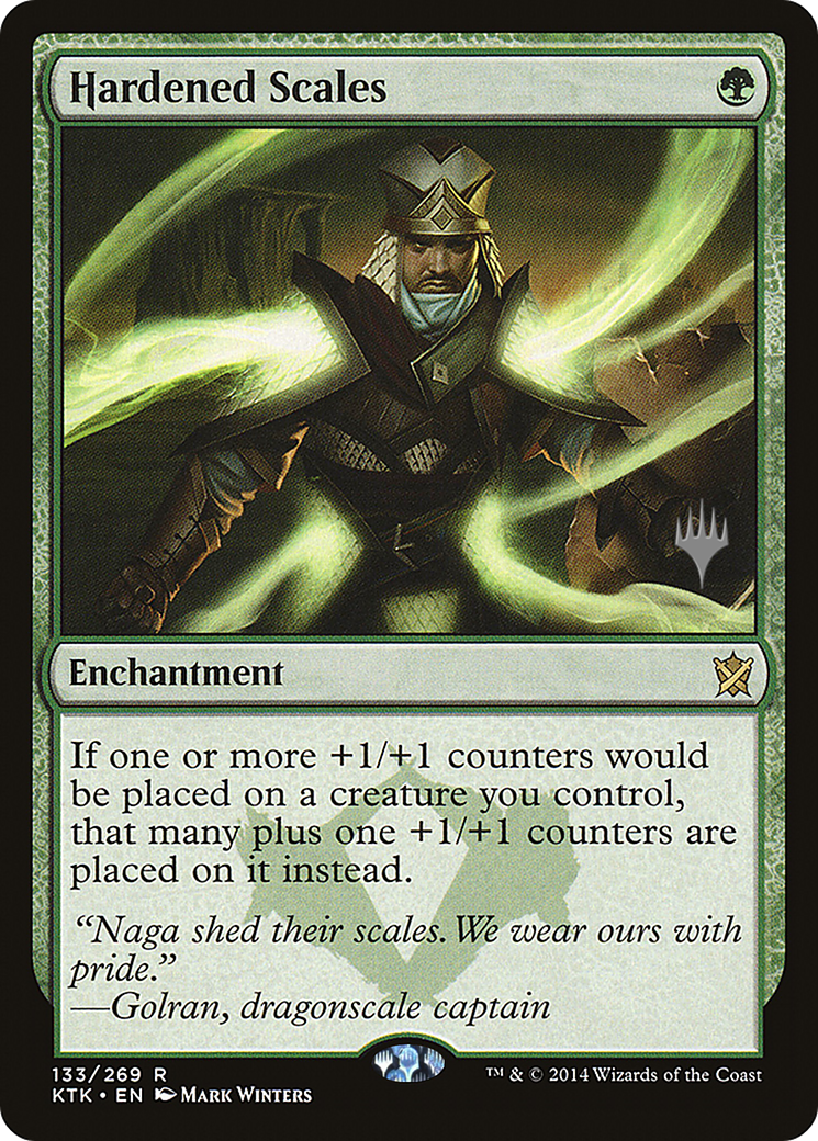 Hardened Scales (PKTK-133P) - Khans of Tarkir Promos Foil - Premium MTG Single from Wizards of the Coast - Just $0.71! Shop now at Game Crave Tournament Store