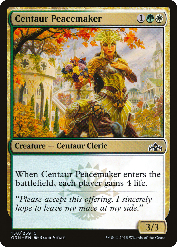 Centaur Peacemaker (GRN-158) - Guilds of Ravnica Foil - Premium MTG Single from Wizards of the Coast - Just $0.25! Shop now at Game Crave Tournament Store