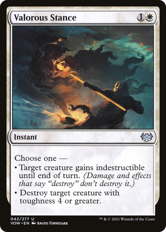 Valorous Stance (VOW-042) - Innistrad: Crimson Vow - Premium MTG Single from Wizards of the Coast - Just $0.08! Shop now at Game Crave Tournament Store