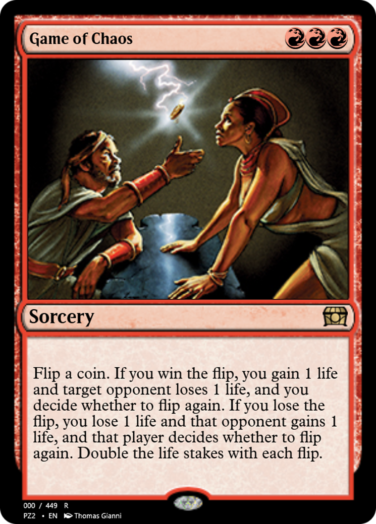 Game of Chaos (PZ2-65821) - Treasure Chest Foil - Premium MTG Single from Wizards of the Coast - Just $0! Shop now at Game Crave Tournament Store