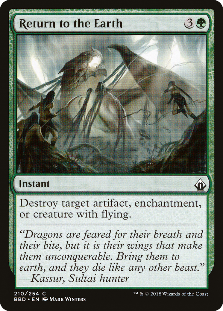 Return to the Earth (BBD-210) - Battlebond - Premium MTG Single from Wizards of the Coast - Just $0.08! Shop now at Game Crave Tournament Store