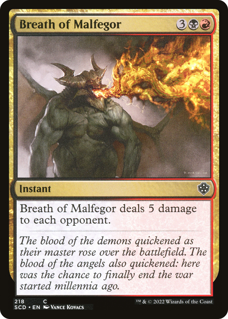 Breath of Malfegor (SCD-218) - Starter Commander Decks - Premium MTG Single from Wizards of the Coast - Just $0.08! Shop now at Game Crave Tournament Store