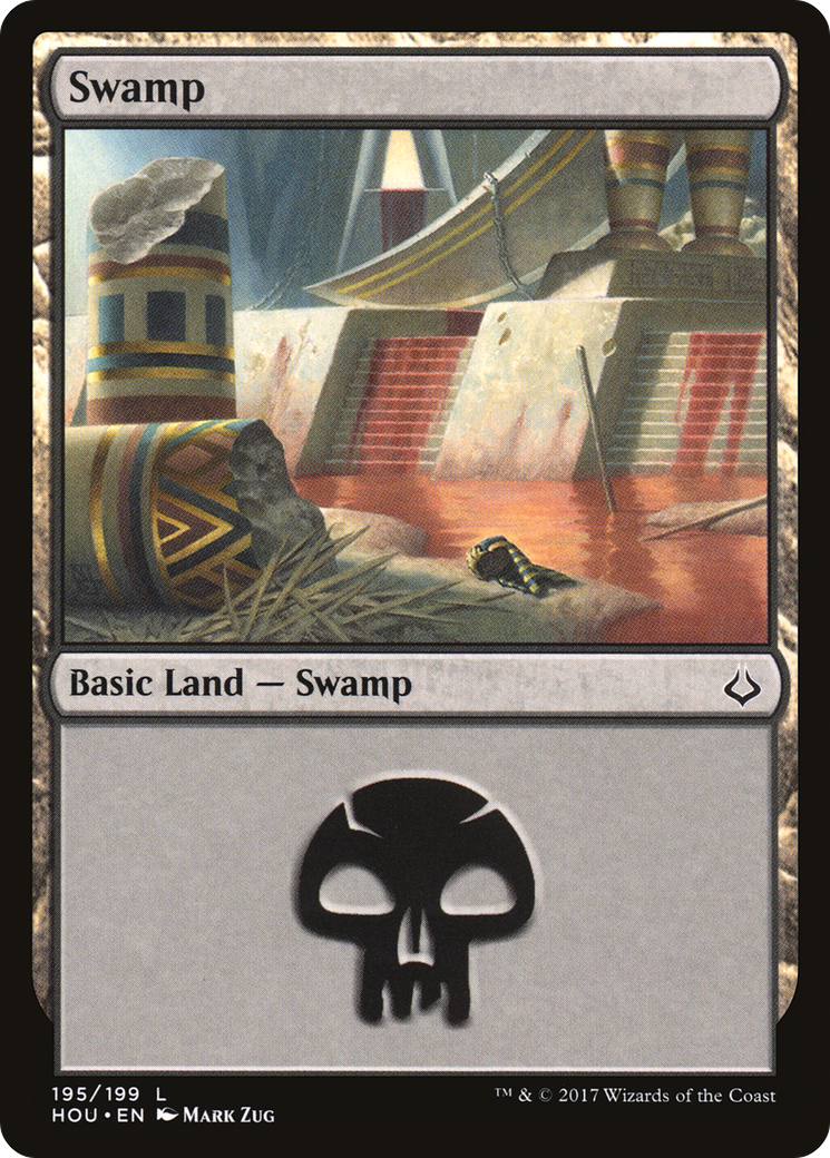 Swamp (HOU-195) - Hour of Devastation - Premium MTG Single from Wizards of the Coast - Just $0.08! Shop now at Game Crave Tournament Store
