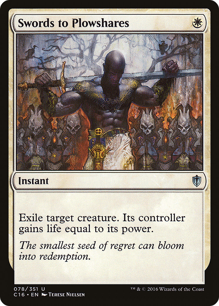 Swords to Plowshares (C16-078) - Commander 2016 - Premium MTG Single from Wizards of the Coast - Just $0.34! Shop now at Game Crave Tournament Store