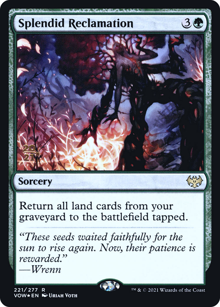 Splendid Reclamation (PVOW-221S) - Innistrad: Crimson Vow Promos Foil - Premium MTG Single from Wizards of the Coast - Just $1.37! Shop now at Game Crave Tournament Store