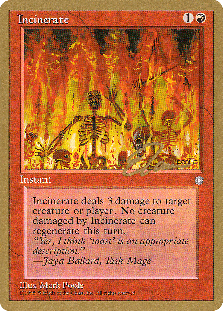 Incinerate (PTC-ET194) - Pro Tour Collector Set - Premium MTG Single from Wizards of the Coast - Just $0.18! Shop now at Game Crave Tournament Store