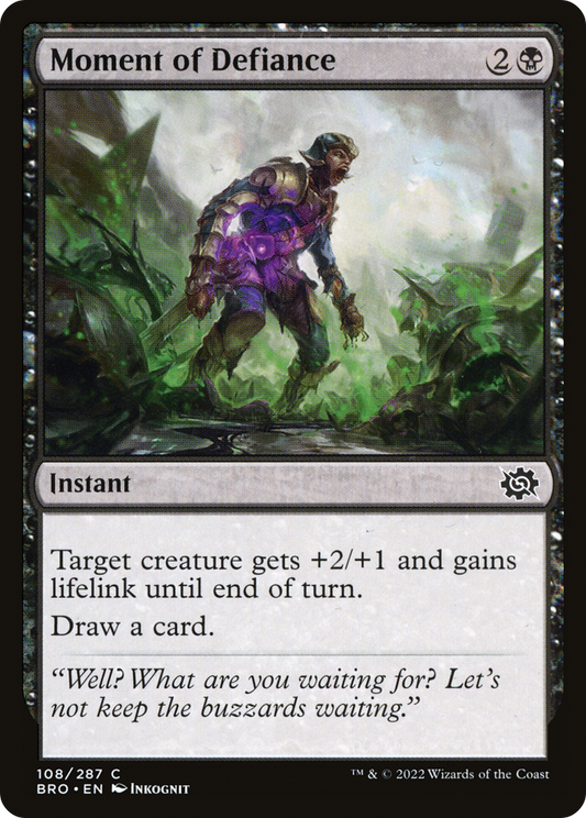 Moment of Defiance (BRO-108) - The Brothers' War - Premium MTG Single from Wizards of the Coast - Just $0.25! Shop now at Game Crave Tournament Store