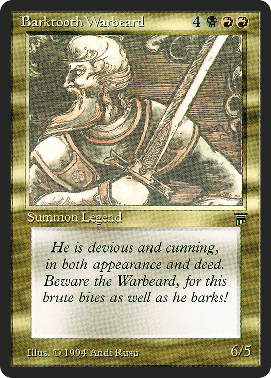 Barktooth Warbeard (LEG-221) - Legends - Premium MTG Single from Wizards of the Coast - Just $0.71! Shop now at Game Crave Tournament Store