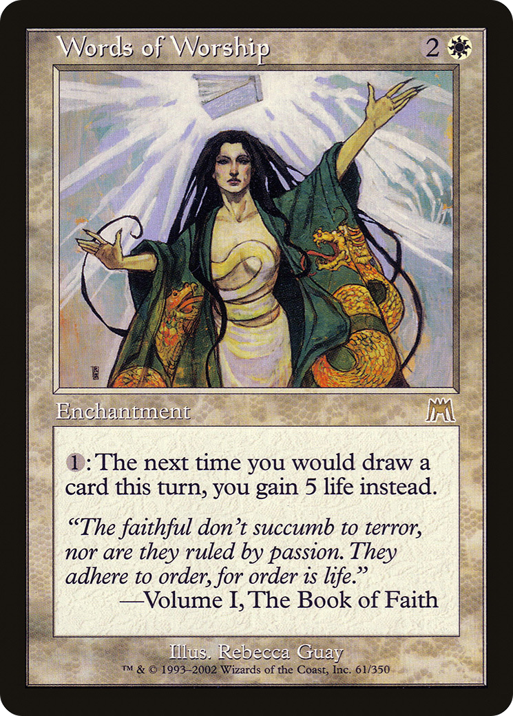 Words of Worship (ONS-061) - Onslaught - Premium MTG Single from Wizards of the Coast - Just $0.35! Shop now at Game Crave Tournament Store