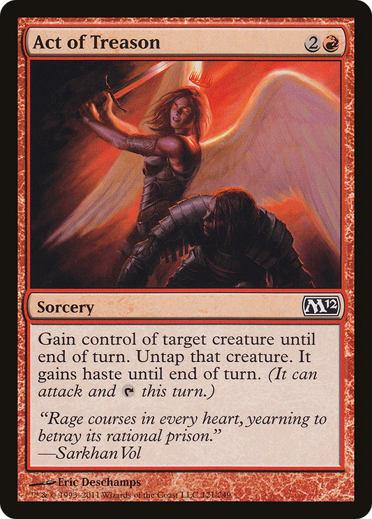 Act of Treason (M12-121) - Magic 2012 - Premium MTG Single from Wizards of the Coast - Just $0.08! Shop now at Game Crave Tournament Store